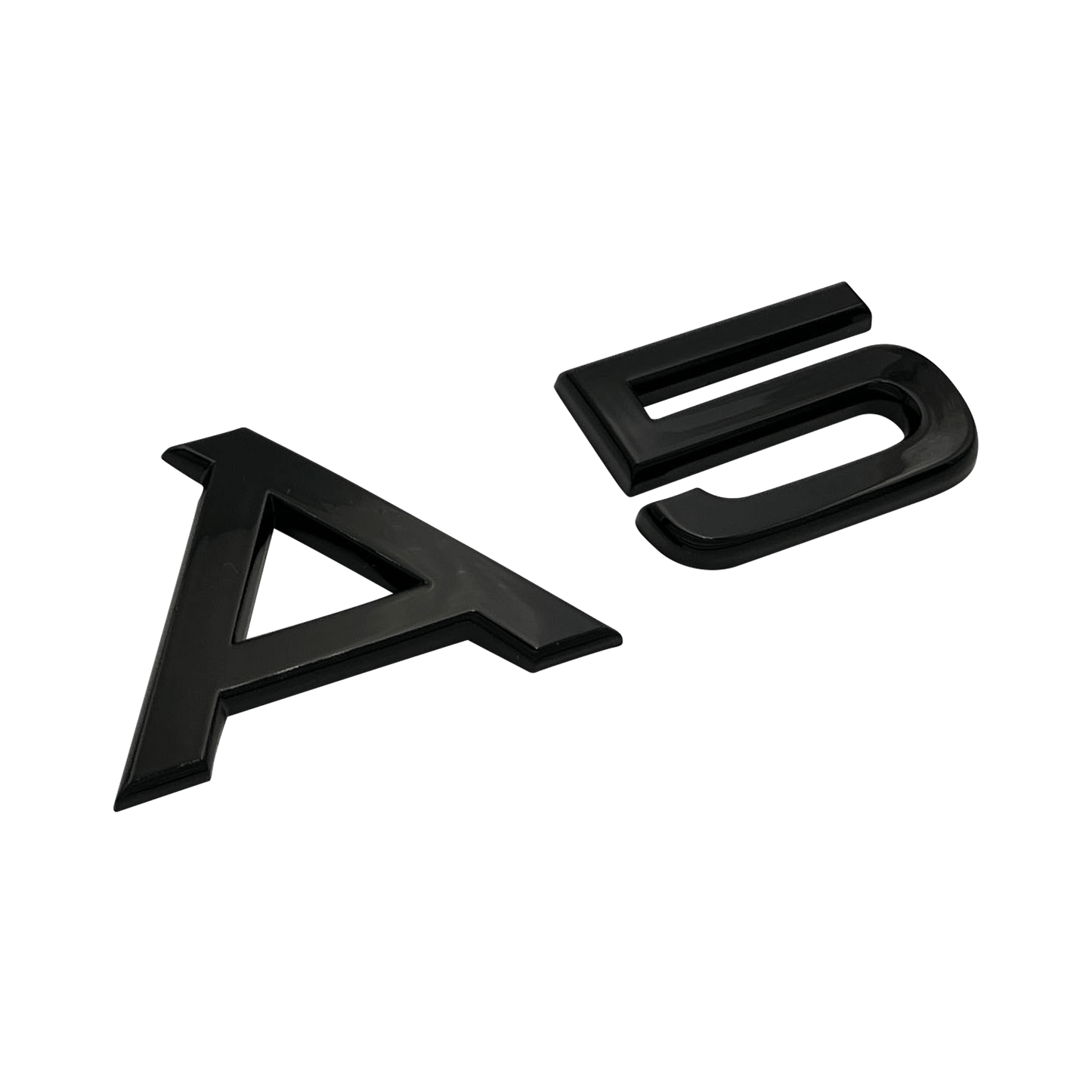 Svart Audi A5-emblem 