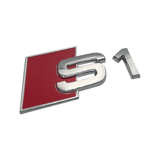 Chrome Audi S1-emblem på baksiden 