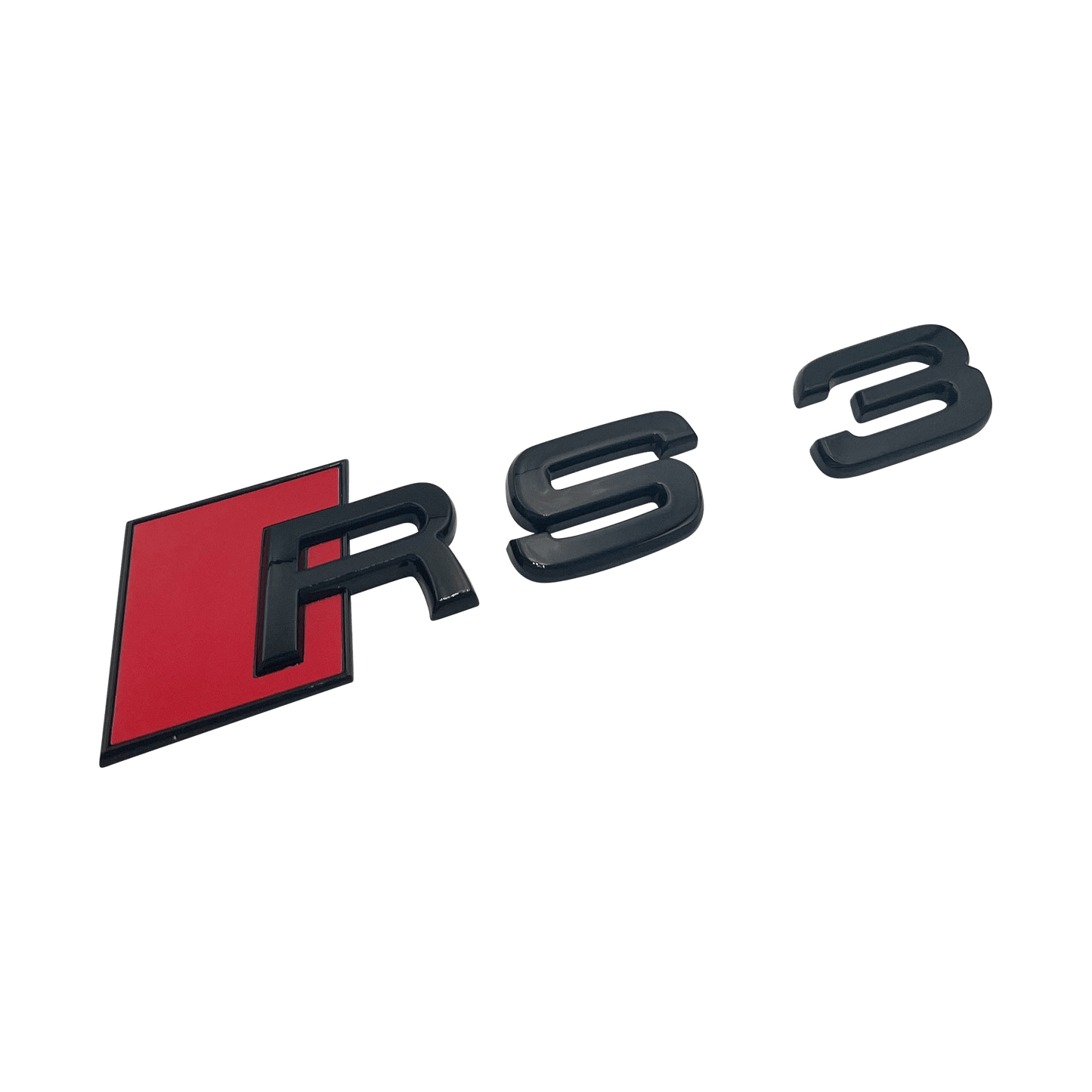 Svart Audi RS3 bakre emblem-emblem 