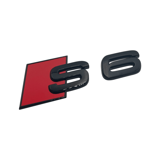 Svart Audi S6 Emblem Bak 