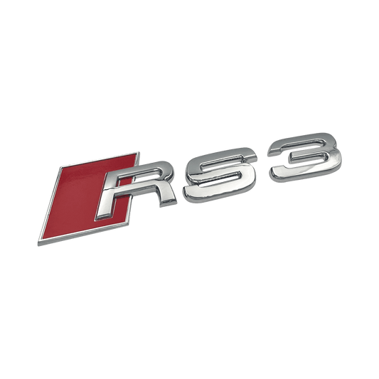 Chrome Audi RS3 Bakre Emblem Badge