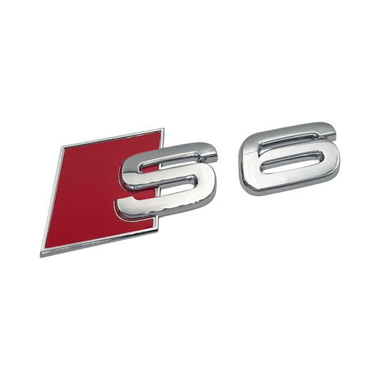 Krom Audi S6 bakre emblem