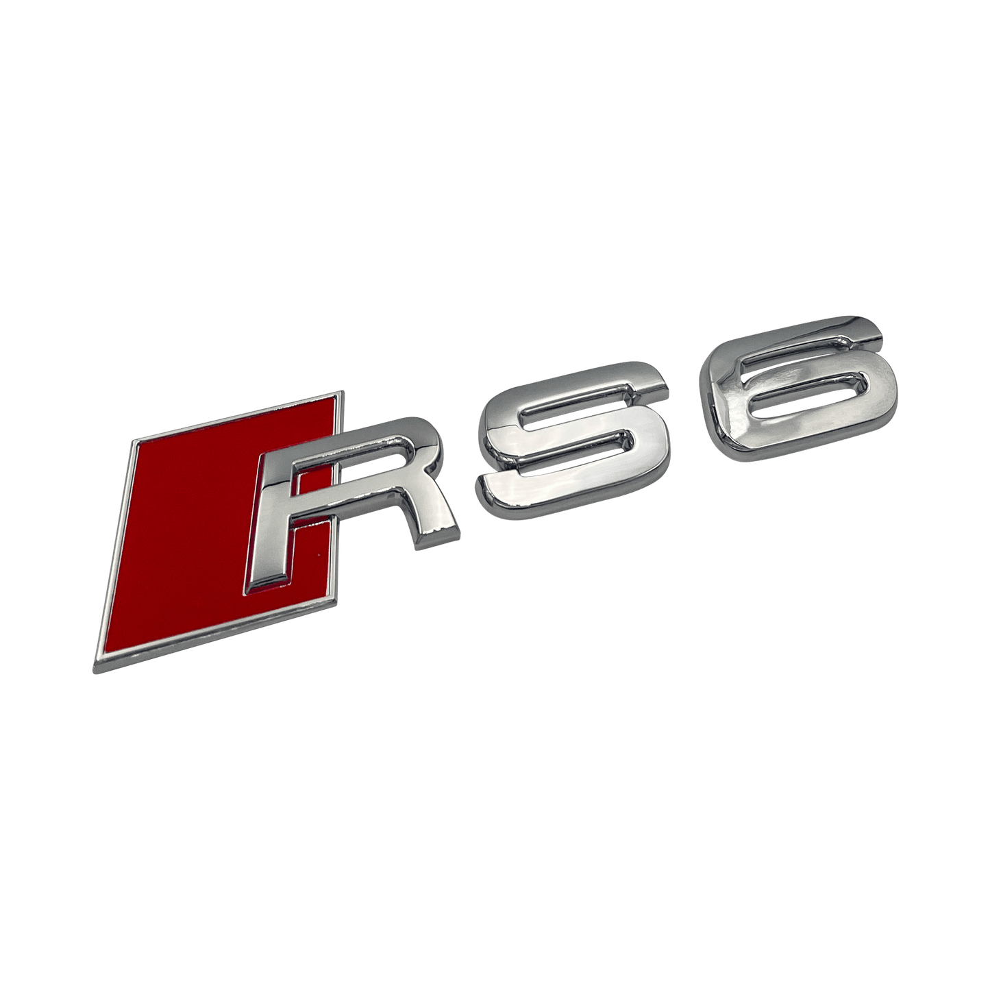 Chrome Audi RS6 Bakre Emblem Badge