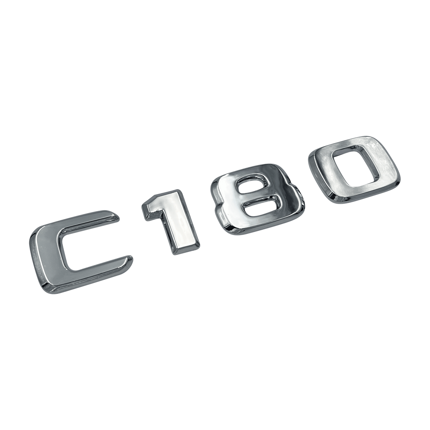 Chrome Mercedes C180 Emblem Badge 