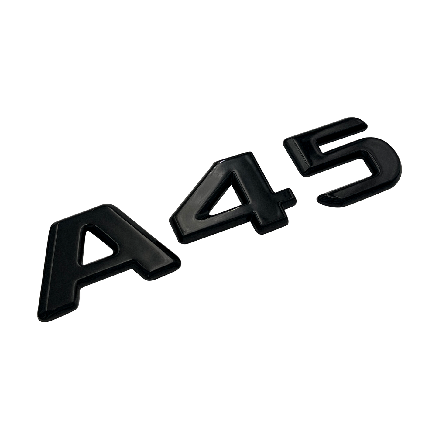 Svart Mercedes A45-emblem
