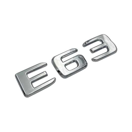 Chrome Mercedes E63 Emblem Badge 