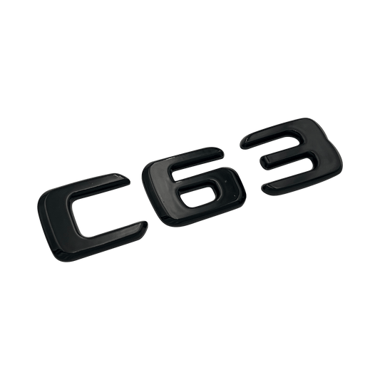 Svart Mercedes C63-emblem