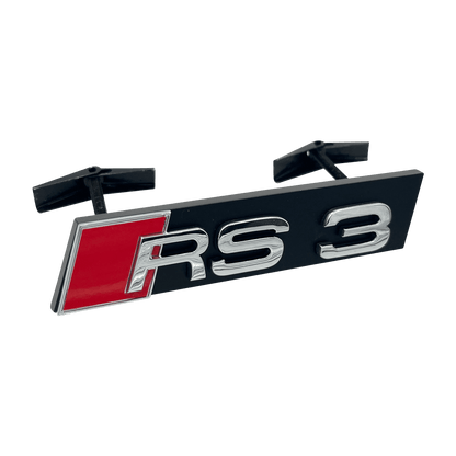 Chrome Audi RS3 Front Emblem Badge 