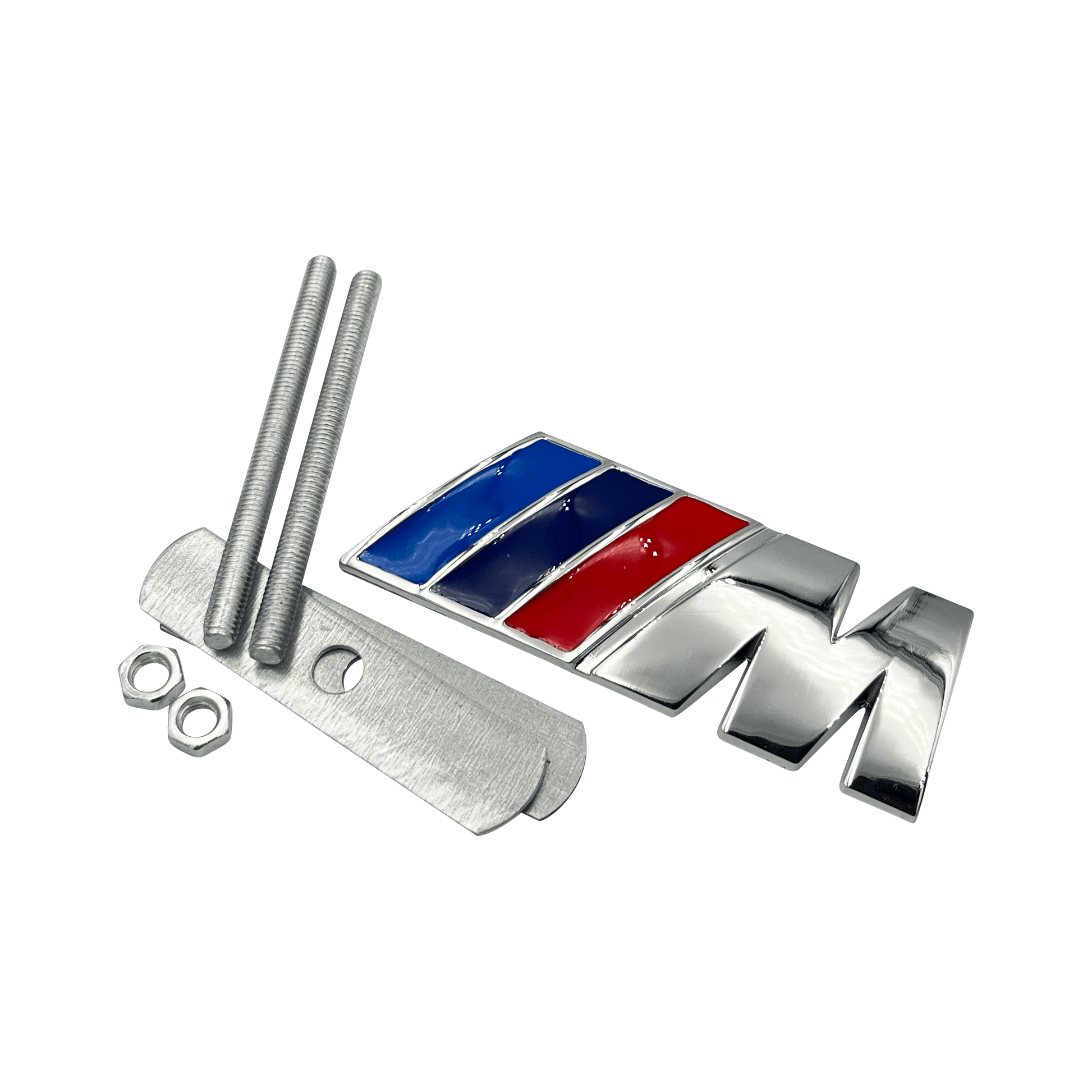 Pair Of Chrome "V6 BITURBO" Badge Emblems - For BMW, VW, Maserati & Other Cars