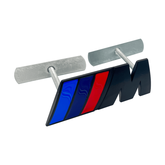 Svart BMW M-Sport foran emblem 