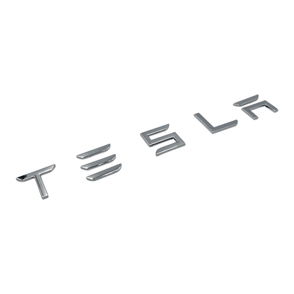 Chrome TESLA Rear Logo Badge 