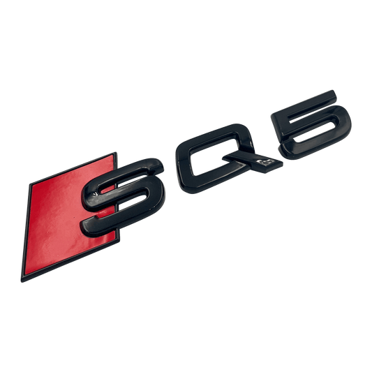 Svart Audi SQ5 bakre emblem