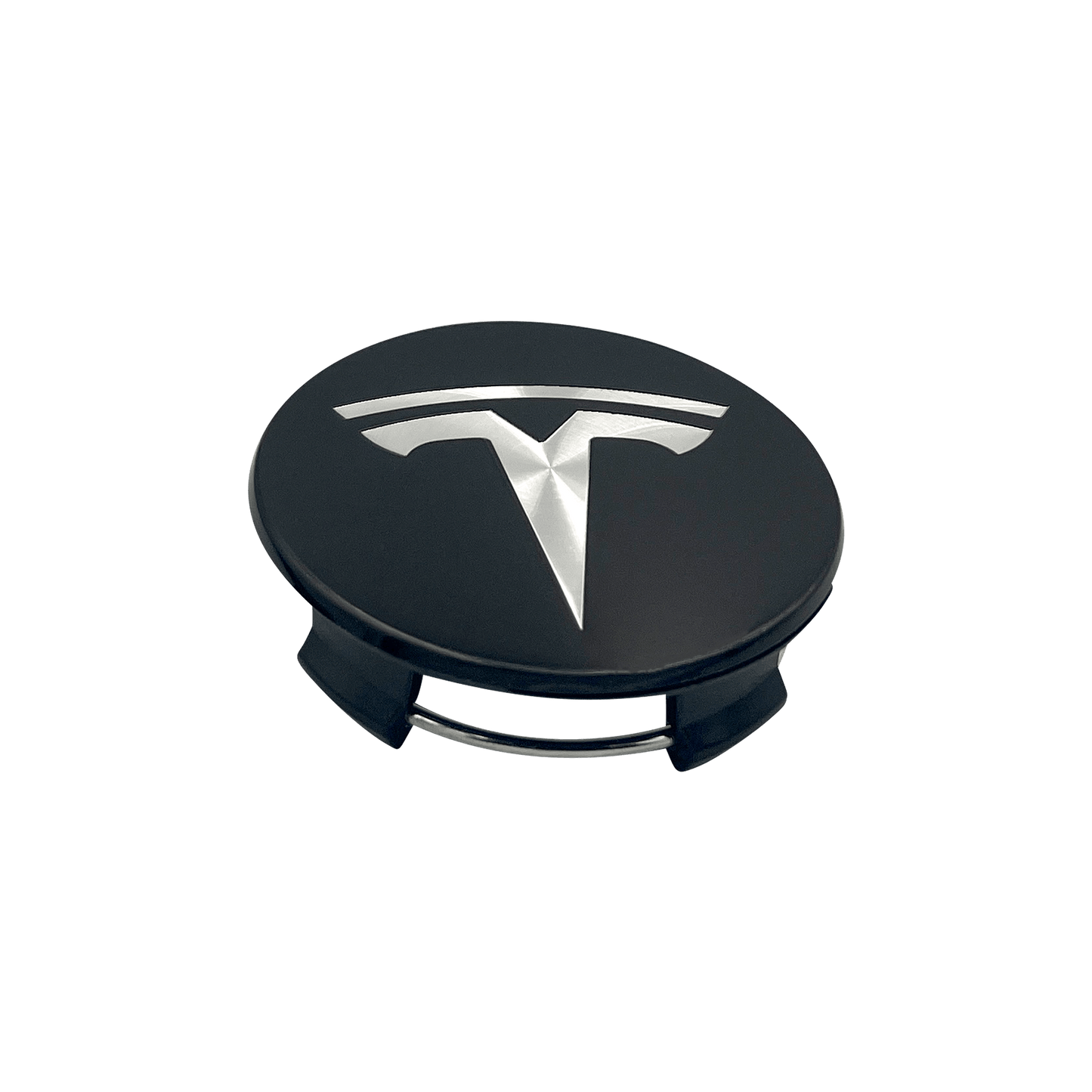 4 pieces. Black Tesla Center Caps 57mm 