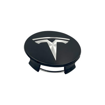 4 pieces. Black Tesla Center Caps 57mm 