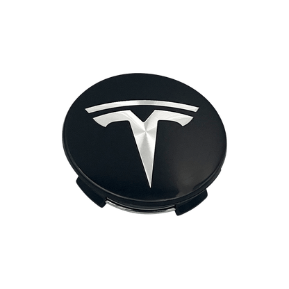 4 pieces. Black Tesla Center Caps 57mm 