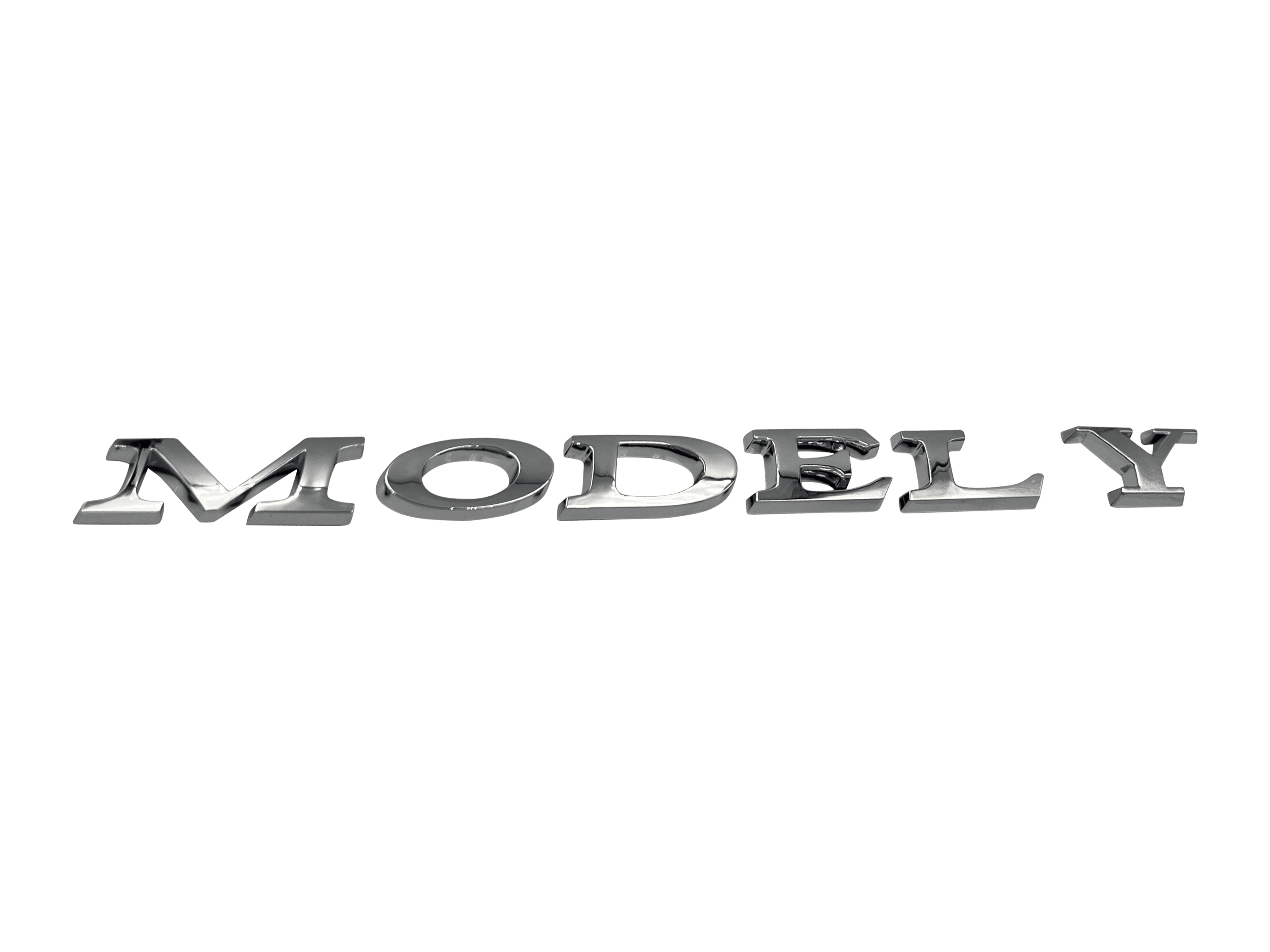 Chrome Tesla Model Y Rear Emblem - Driverse.dk | Driverse