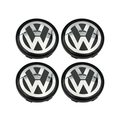 4 pieces. Chrome VW Center caps