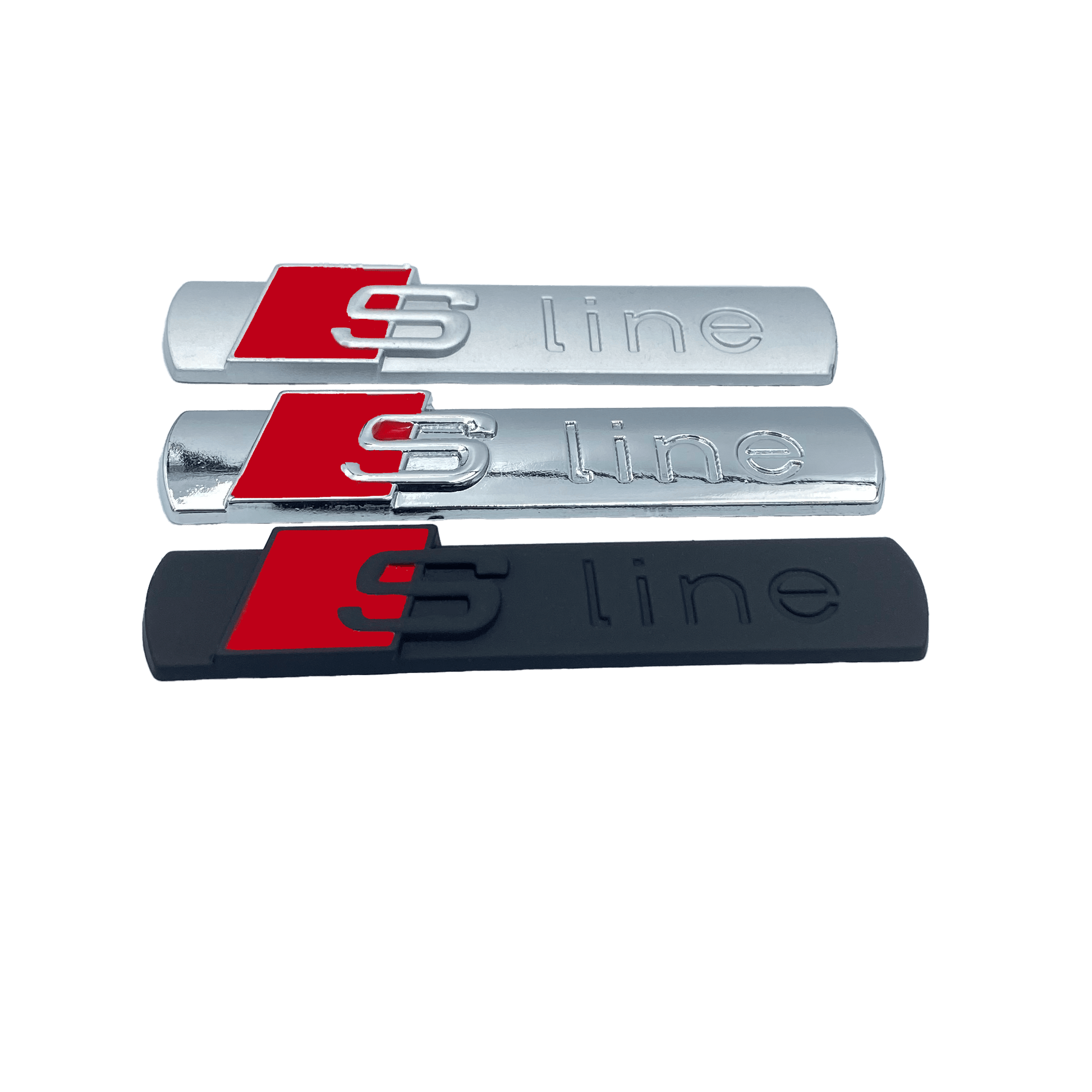 Audi S-line Logo Emblem Silver