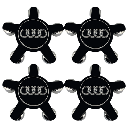 4 pieces. Audi Center caps Black 135mm