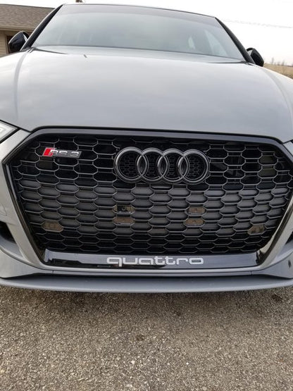 Chrome Audi RS3 Front Emblem Badge 