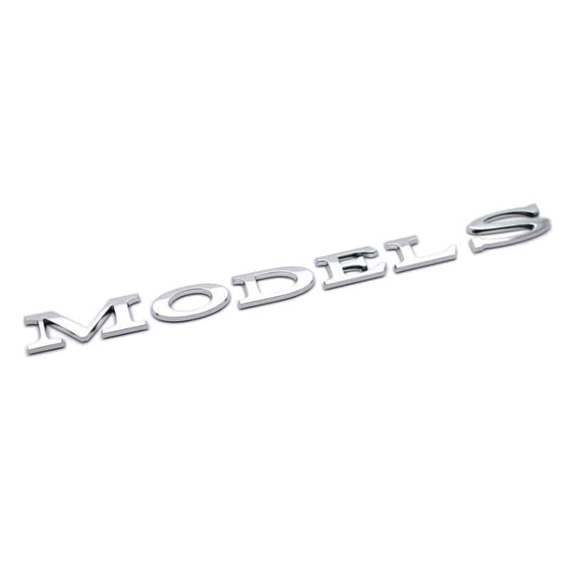 Krom Tesla Model S bakre emblem-emblem 