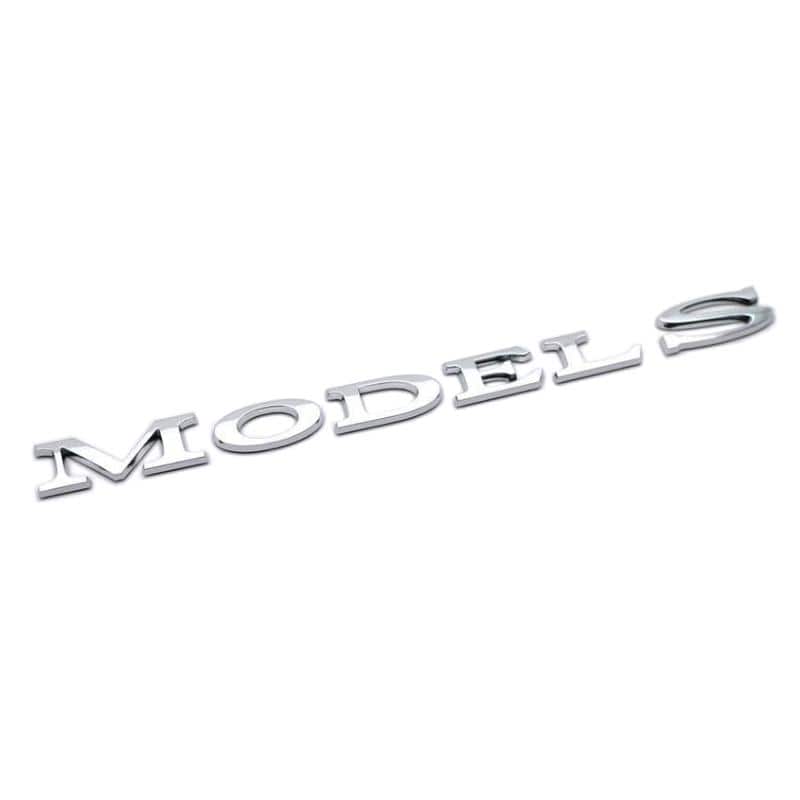 Tesla Model S Rear Emblem Let Chrome Tesla Model S Rear Emblem - Driverse.dk
