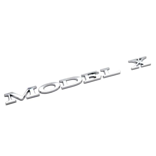 Krom Tesla Model X Bakre Emblem Badge 